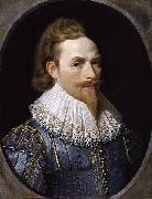 Nathaniel Bacon self-portrait oil painting on canvas